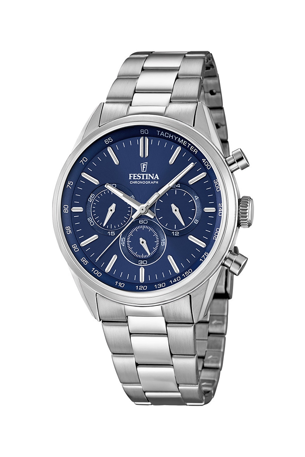 Festina, Ceas cronograf din otel inoxidabil, Argintiu