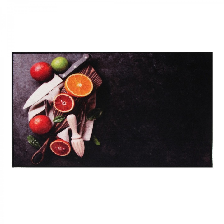 Covoras bucatarie, iMK®, multicolor, model cu fructe, naylon, dreptunghiular 67 x 120 cm
