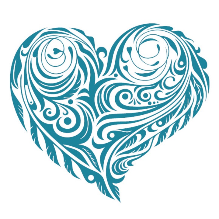 Sticker decorativ, F-dekormatrica, 52 x 47 cm, Turcoaz