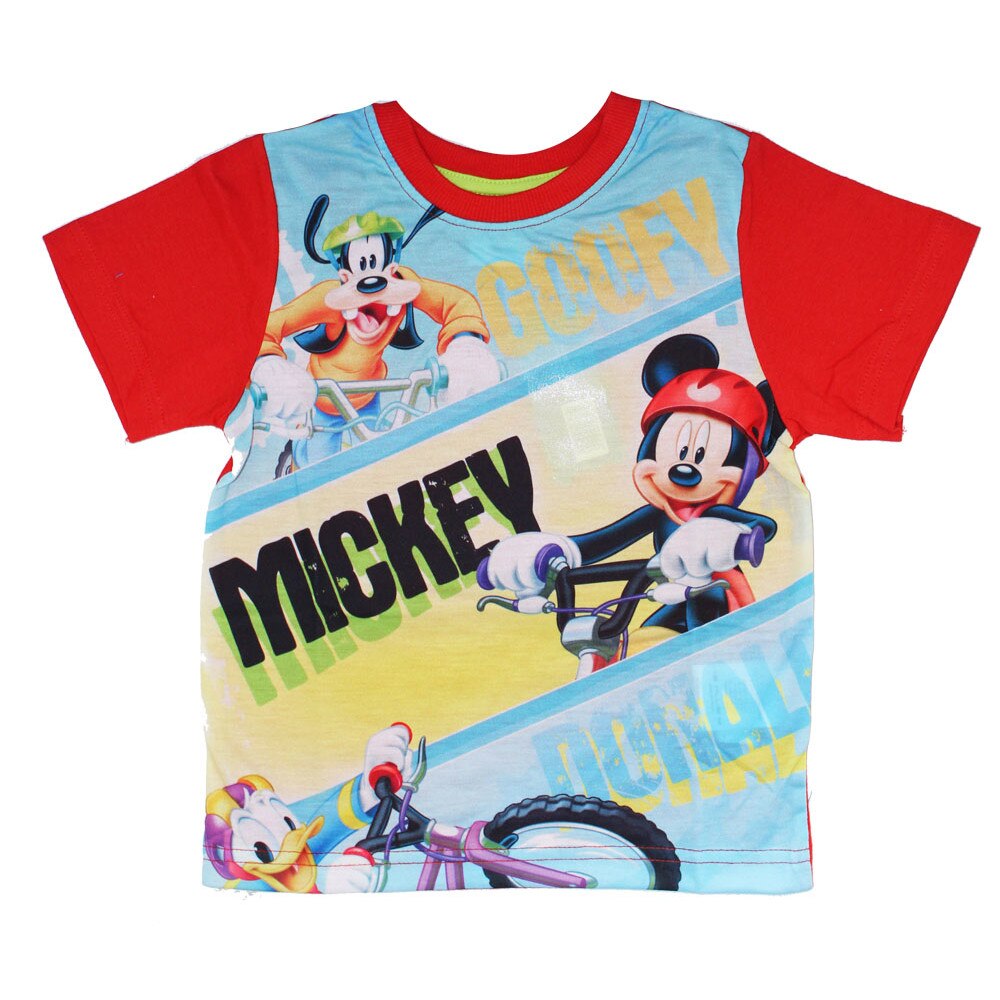 Tricou rosu, Goofy, Mickey si