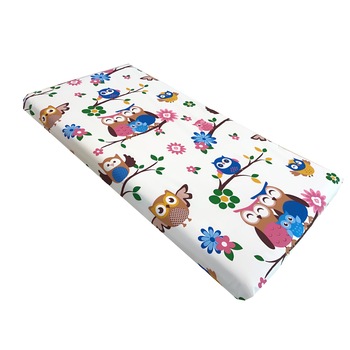 Cearsaf cu elastic roata pentru saltea 90x200 cm Deseda Bufnite cu maro Cearsaf cu elastic roata pentru saltea 90x200 cm Deseda Bufnite cu maro