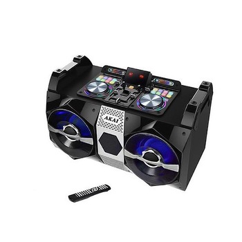 Sistem audio Akai, Bluetooth, microfon wireless, DJ effects , Putere de iesire 120W , Woofer cu lumini colorate LED , Woofer 6,5  Sistem audio Akai, Bluetooth, microfon wireless, DJ effects , Putere de iesire 120W , Woofer cu lumini colorate LED , Woofer 6,5