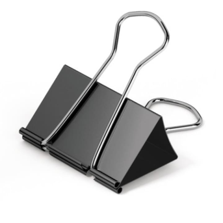 Кламери Erichkrause черни, 51 мм, 12 бр./кутия