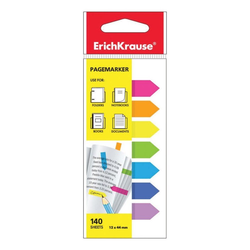 Notite adezive 7x12x44 mm 7 culori neon Erichkrause