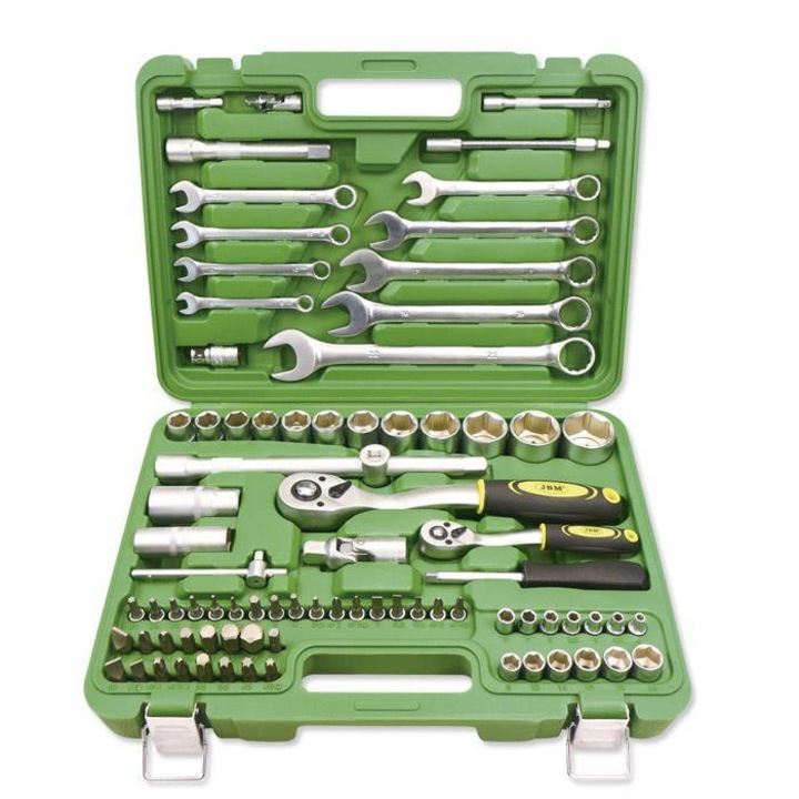 Trusa de scule cu 82 piese, tubulare hexagonale