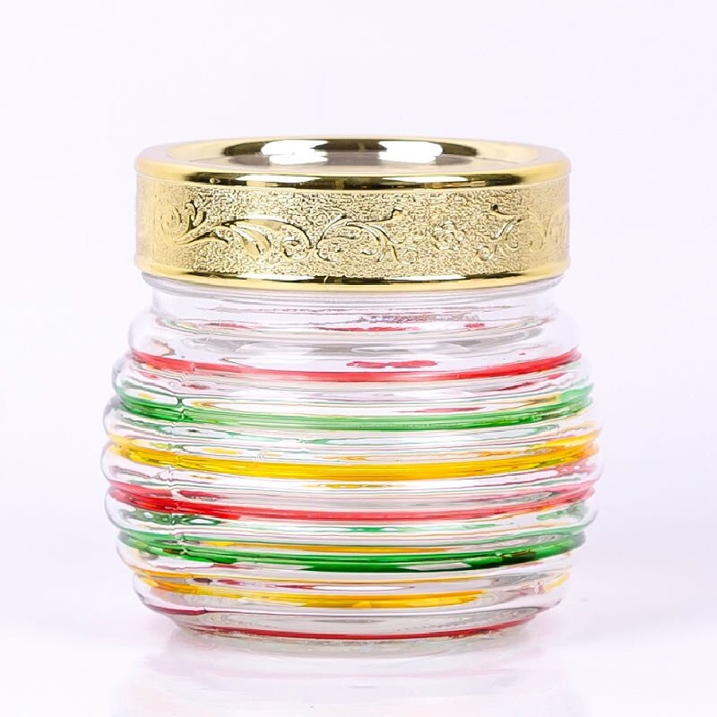 Borcan sticla Peterhof PH10106, 1.35 l, pictat manual