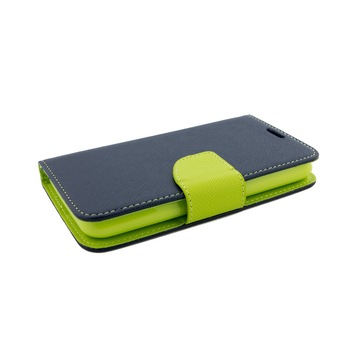 Husa Sony Ericsson Xperia E4G, piele eco, fancy, Lime/Albastru Husa Sony Ericsson Xperia E4G, piele eco, fancy, Lime/Albastru