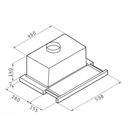 Hota incorporabila telescopica Pyramis EL60M1, putere de absorbtie 336mc/h, 1 motor, 60cm, Metal vopsit maro