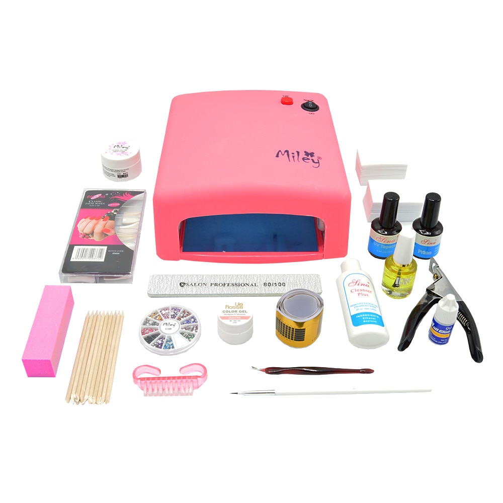 Kit unghii cu tipsuri si Buffer