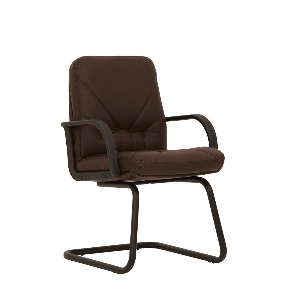 Scaun conferinta MANAGER CF LB, Brun inchis piele ecologica