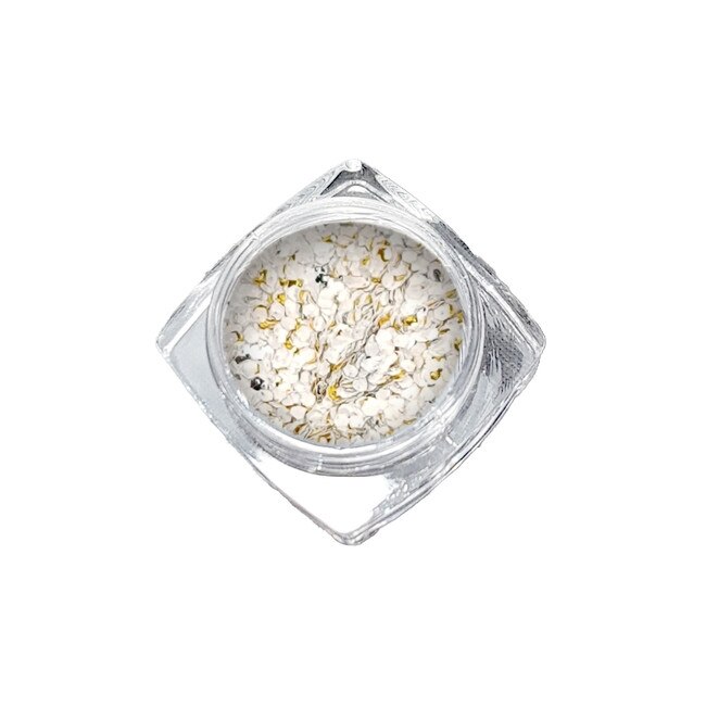 Paiete pentru unghii MoonbasaNails #301, Alb / Galben