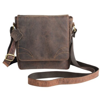 Geanta umar Weser Wilderness, crossbody, maron, piele naturala, 21 x 20 x 6 cm Geanta umar Weser Wilderness, crossbody, maron, piele naturala, 21 x 20 x 6 cm