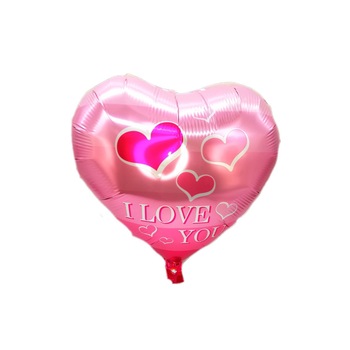 Balon Folie Inima, I Love You, Roz, 45 cm Balon Folie Inima, I Love You, Roz, 45 cm