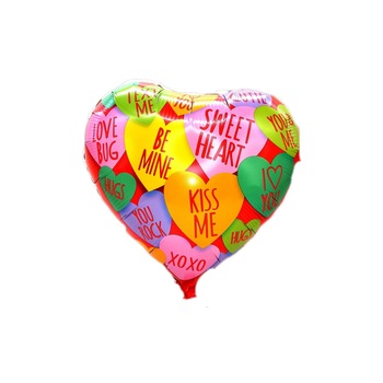 Balon Folie Inima, Texte, Multicolor, 45 cm Balon Folie Inima, Texte, Multicolor, 45 cm