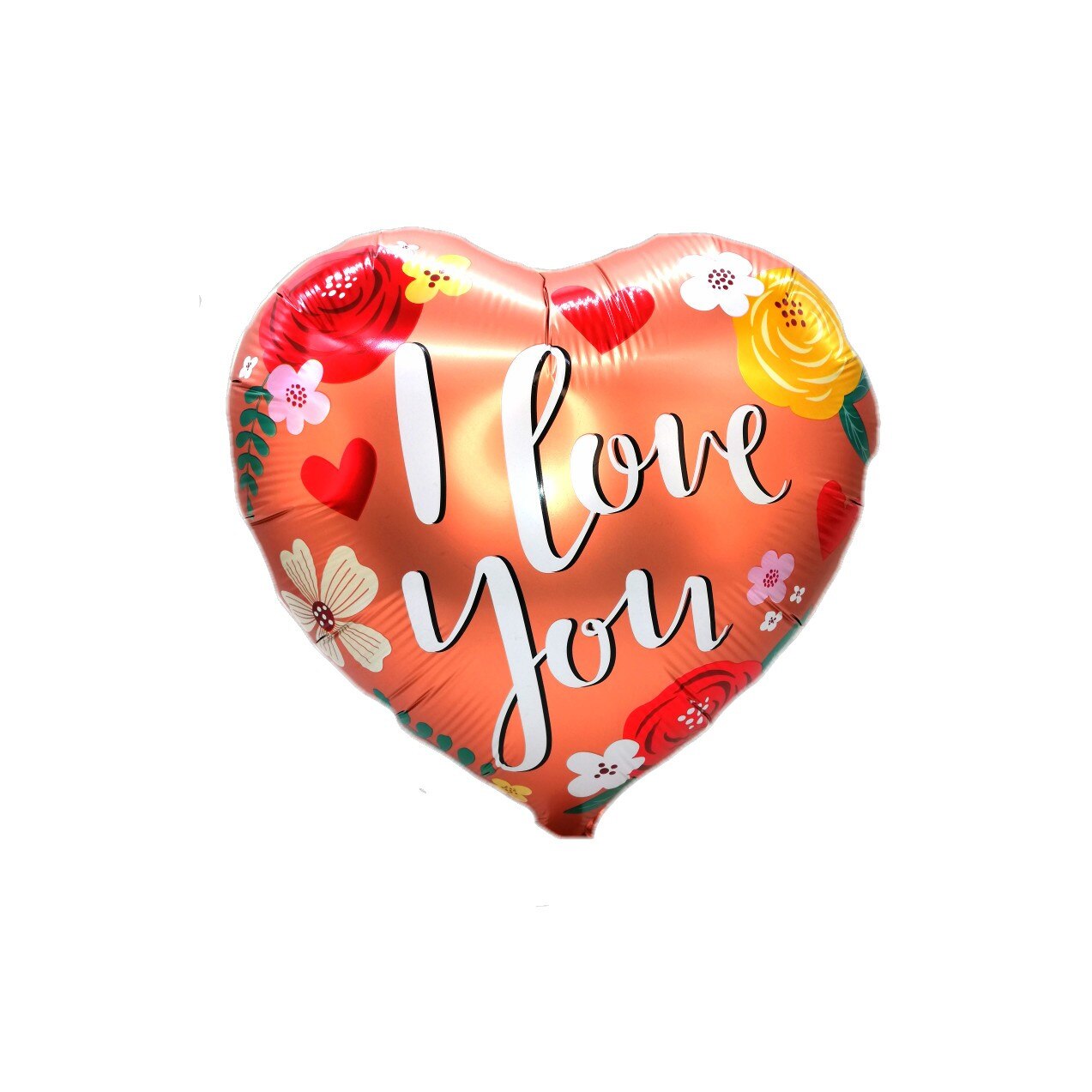 Balon Folie Inima, I Love You, Rose Gold, 45 cm