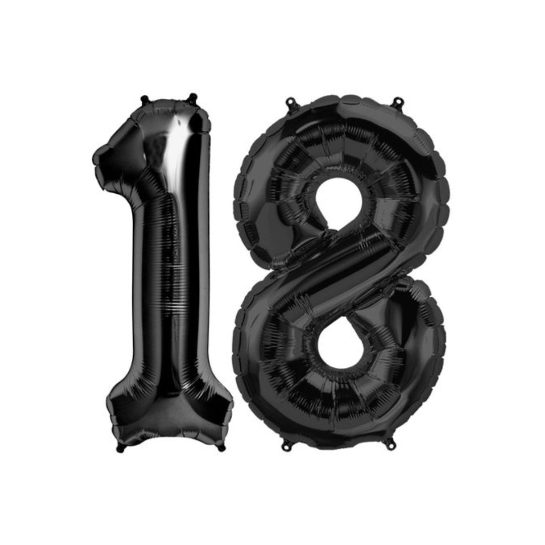 Set Baloane Majorat, Negru, 105 cm