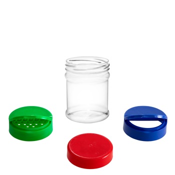Borcan plastic cu capac 0.175 L Borcan plastic cu capac 0.175 L