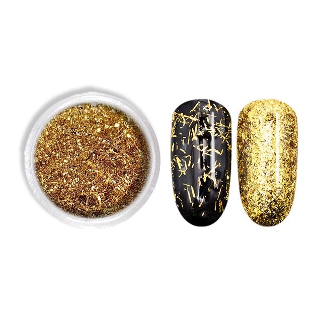 Paiete unghii MoonbasaNails # 301, Auriu