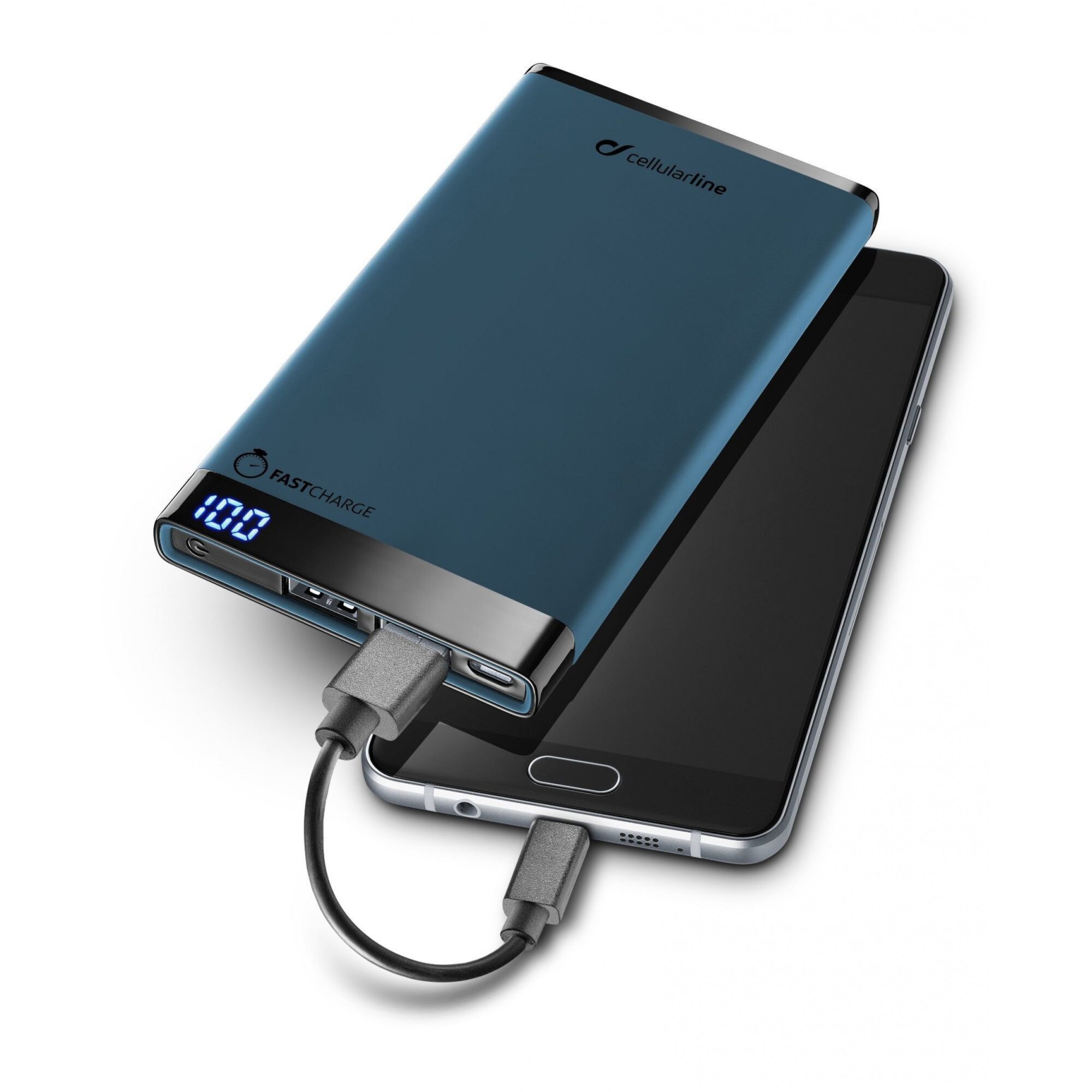 Cellularline FreePower Slim 3000 mAh powerbank - kék 