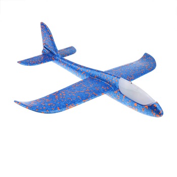 Avion planor din polistiren cu LED , Albastru , lungime 30 cm, Robentoys Avion planor din polistiren cu LED , Albastru , lungime 30 cm, Robentoys