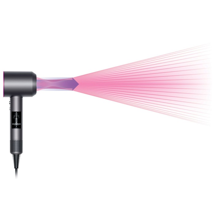Uscator par Dyson Supersonic 1600 W, 3 trepte de viteza, Gri/Mov