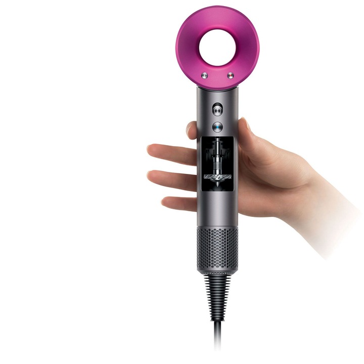 Uscator par Dyson Supersonic 1600 W, 3 trepte de viteza, Gri/Mov