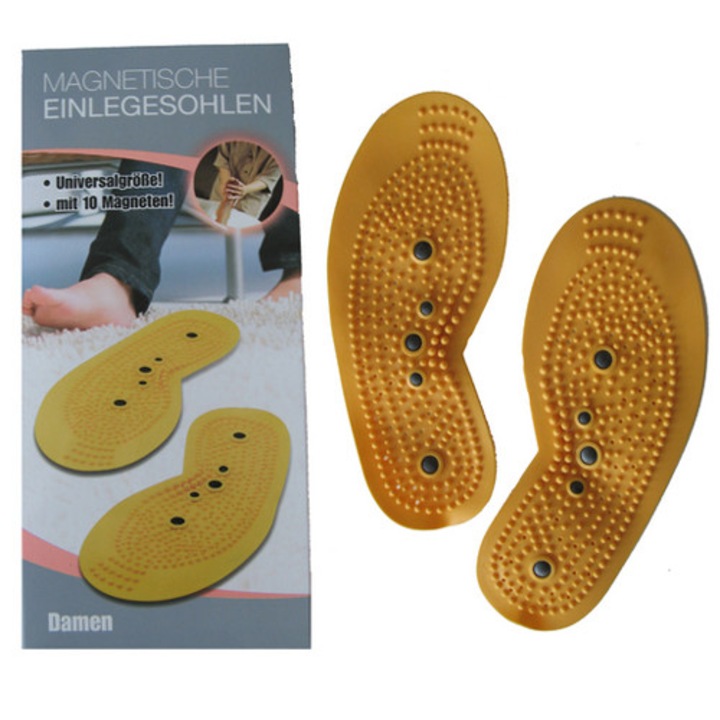 Terápiás talpbetét 10 mágneses talpmasszázshoz, állítható méret 28 cm