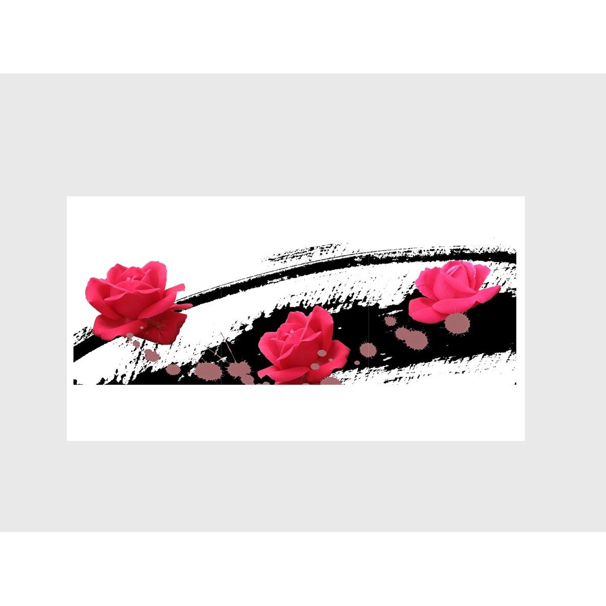 Tablou 3 piese, iMK®, canvas, stil floral, 30 x 30 cm