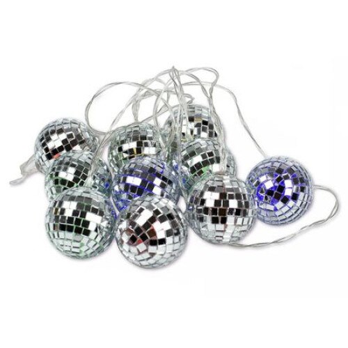 Instalatie Disco Balls cu 10 LED-uri, pe baterii, multicolor