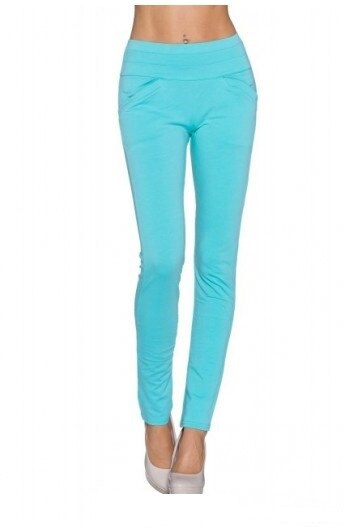 Pantaloni dama simpli, Bleu