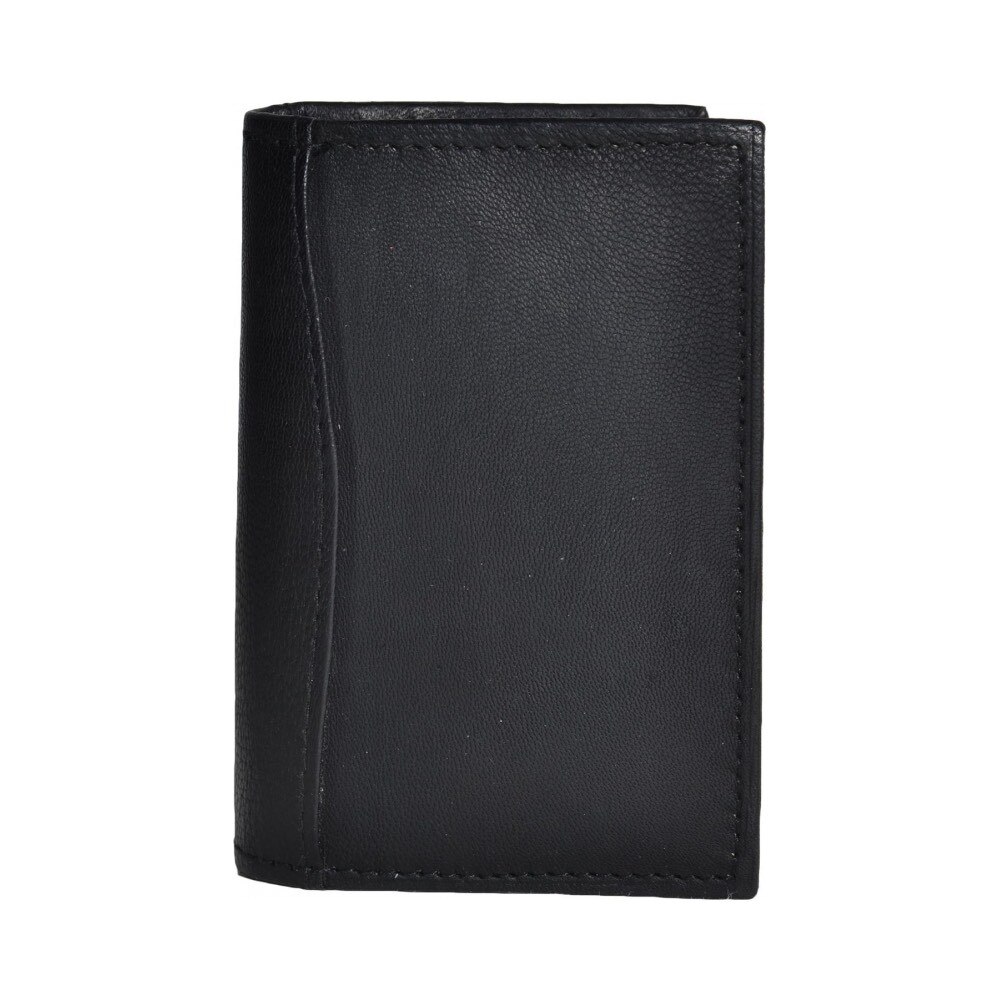 Port card, piele naturala, negru, 7.5 x 11 cm, B701