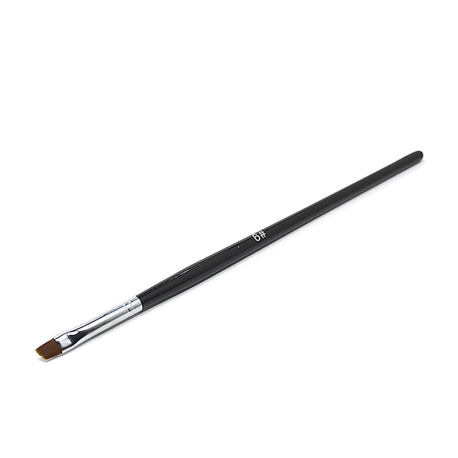 Pensula oblica pentru unghii Z031-6, MoonbasaNails, Negru