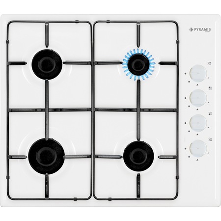 Pachet Pyramis Smart White, Cuptor incorporabil, Electric, Multifunctional, 61 l, Clasa A, Autocuratare cu aburi, Email alb + Plita incorporabila Pyramis, Gaz, 4 arzatoare, Aprindere electrica, Siguranta plita, 60 cm, Email alb