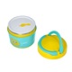 Recipient din inox pentru stocare hrana bebelusi U-Grow, turquoise/galben