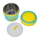 Recipient din inox pentru stocare hrana bebelusi U-Grow, turquoise/galben