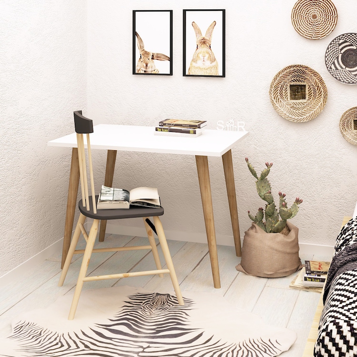 Masa Mod Design, 80x60x74 cm, pal melaminat, alb