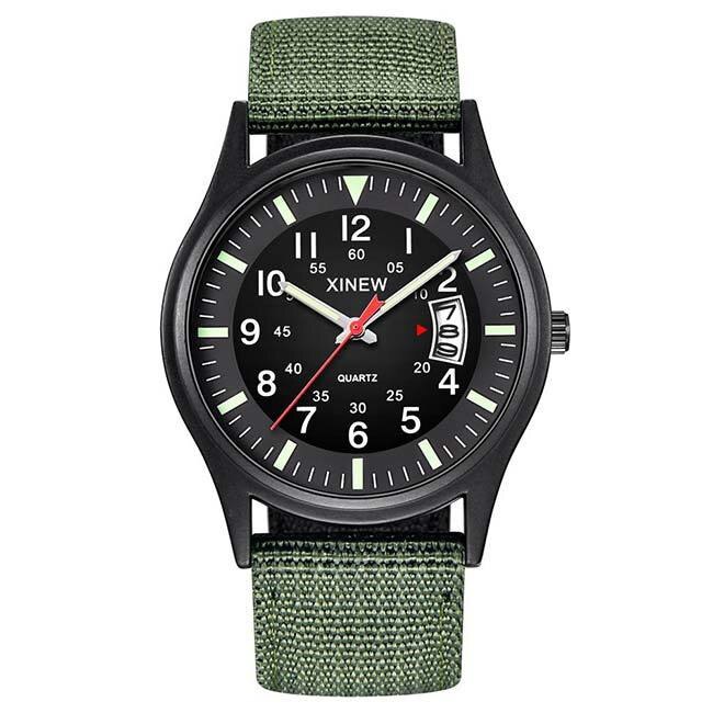 Ceas Barbatesc Quartz XINEW Casual Elegant Verde, CP99490VE, curea din textil, afisaj analog
