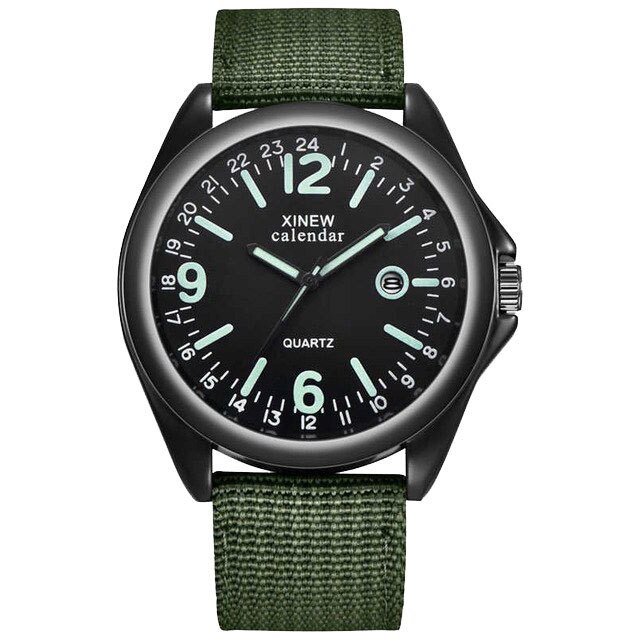 Ceas Barbatesc Quartz XINEW Casual Elegant Verde, CP99476VE, curea din textil, afisaj analog