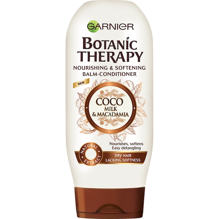 Балсам Garnier Botanic Therapy Coco Milk & Macadamia, За суха коса, 200 мл