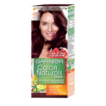 Vopsea de par permanenta cu amoniac Garnier Color Naturals 4.62 Sweet Cherry, 110 ml Vopsea de par permanenta cu amoniac Garnier Color Naturals 4.62 Sweet Cherry, 110 ml