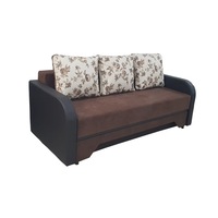 Canapea Corina Mica ABC, maro/wenge stofa/piele ecologica