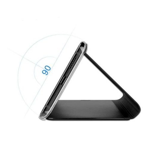 Husa Book Mirror Effect compatibil cu Samsung Galaxy S9 Plus Black, Acril