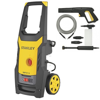 Masina de spalat cu presiune Stanley, 2.2kW, 150 bar, 440 L/H, accesorii incluse: lance, pistol, bidon detergent Masina de spalat cu presiune Stanley, 2.2kW, 150 bar, 440 L/H, accesorii incluse: lance, pistol, bidon detergent