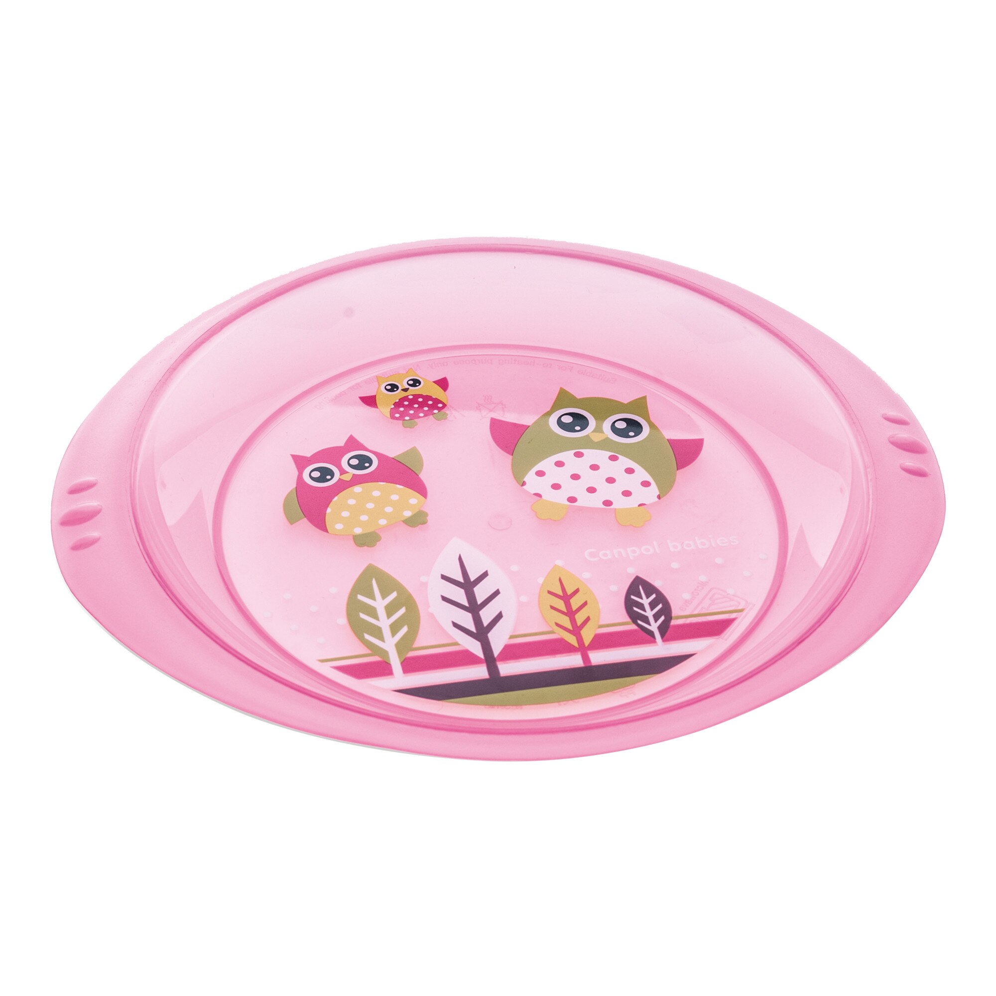 Farfurie „Bufnita“, Canpol babies®, fara BPA, roz