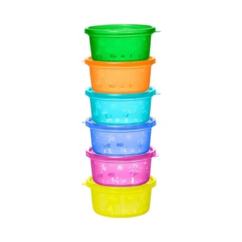 Set 6 boluri cu capac pentru alimente Nip, 0 luni+ Set 6 boluri cu capac pentru alimente Nip, 0 luni+