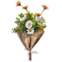 buchet cu flori de plastic albe si galbene  decorcasa  21 cm imagen 45_0_
0