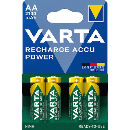 Acumulatori reincarcabili Varta AA 2100 mAh, 4 buc, HR6, 1.2 V