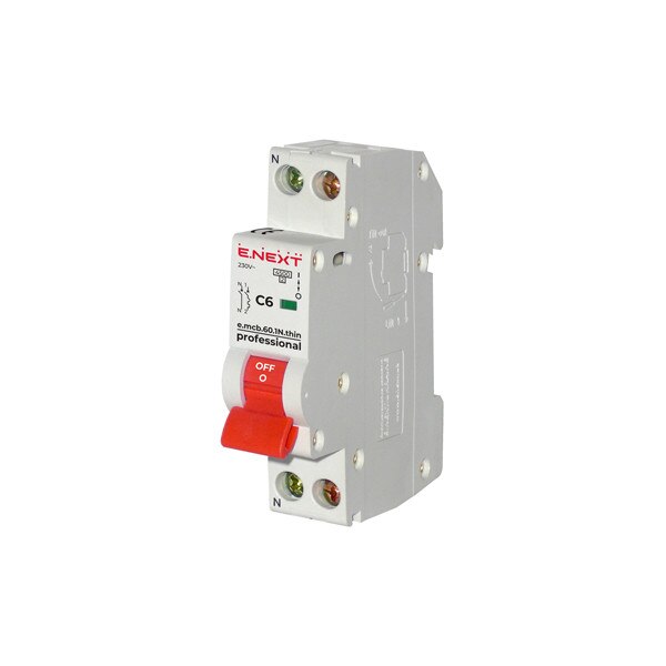 Siguranta automata E-next 1P+N C6 4.5kA