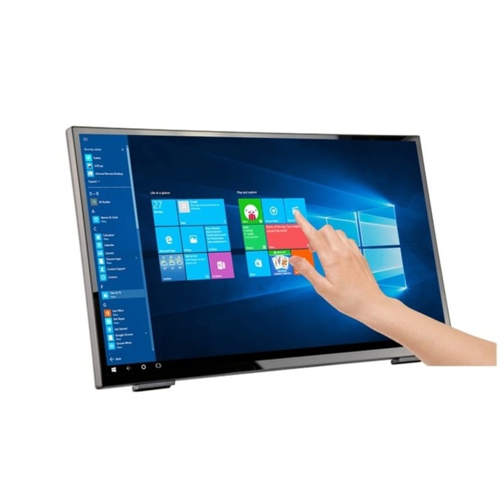 Монитор HANNSpree HT248PPB, 23.8" (60.45 cm) LED панел, Full HD, 8ms, 10 000 000:1, 250cd/m2, DisplayPort, HDMI, VGA, USB