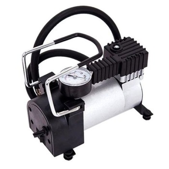 Compresor auto Metalic 965kPA, 35 l/min, 12V, mufa auto inclusa, manometru + 3 adaptoare: masina, bicicleta, mingi Compresor auto Metalic 965kPA, 35 l/min, 12V, mufa auto inclusa, manometru + 3 adaptoare: masina, bicicleta, mingi